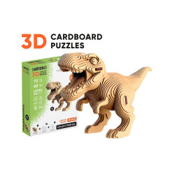 Tirannosaurus 3D festhető karton puzzle (Cartonic)