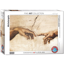 Michelangelo Buonarroti - �d�m teremt�se (r�szlet), 1000 db-os puzzle (EUROGRAPHICS, 6000-2016)