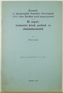 Marss Lszl - Beszmol az Anyagvizsglk Nemzetkzi Szvetsgnek 1931. vben Zrichben tartott kongresszusrl