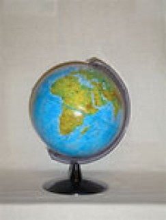 Földgömb 16 cm - Hegy-vízrajzi