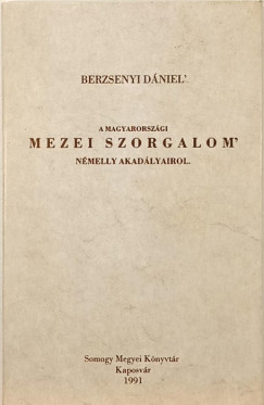 Berzsenyi Dániel - A magyarországi mezei szorgalom némely akadályairól - (számozott - reprinte)