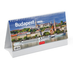 Budapest - �ll� k�pes asztali napt�r 29,5x14 cm - 2026