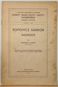 Hegeds Lrnt - Popovics Sndor emlkezete - XXIII. ktet- 7. szm