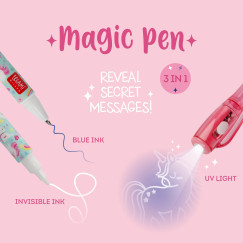 Unikornisos, titkosíró toll kék tintával UV lámpával (LEGAMI - STATIONERY)