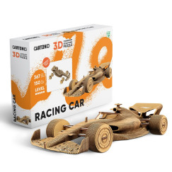 Versenyautó 3D festhető karton puzzle (Cartonic)
