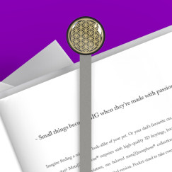 Élet virága, arany/fekete - Fém könyvjelző