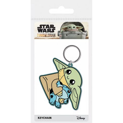 Star Wars Mandalorian - Bébi Yoda aranyos PVC kulcstartó