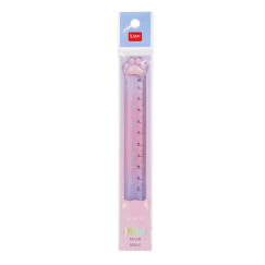 Cic�s vonalz�, 15 cm r�zsasz�n (LEGAMI - MEOW)