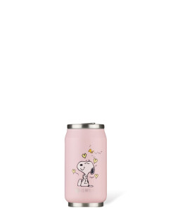Vidám Snoopy szívószálas 280 ml-es hőszigetelt kulacs