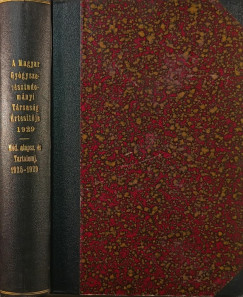 A Magyar Gygyszersztudomnyi Trsasg rtestje 1929. teljes vfolyam