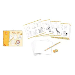 L�p�sr�l l�p�sre rajzol�s �llatok 20 f�le +6 �ves kort�l