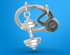 Gym súlyzók, ezüst/fekete