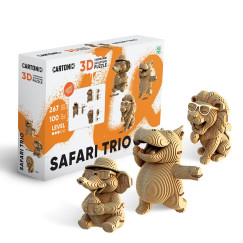 Safari tri� 3D festhet� karton puzzle (Cartonic)