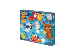 Erdei állatok tapintós puzzle - 20 darabos
