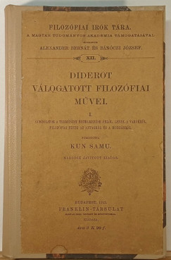 Denis Diderot - Diderot vlogatott filozfiai mvei I.