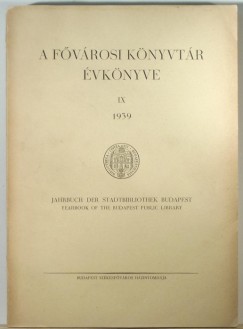 A Fvrosi Knyvtr vknyve 1939