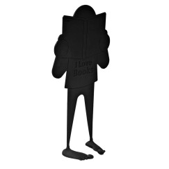 Könyvbe Szorulva! - könyvjelző, fekete műanyag