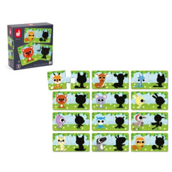 Állatok és árnyékaik páros puzzle kicsiknek (Janod,J02701)