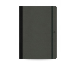 Flexbook Adventure pontozott jegyzetf�zet � fekete, 17 � 24 cm, m�b�r bor�t�val, bels� zsebbel �s k�nyvjelz�vel