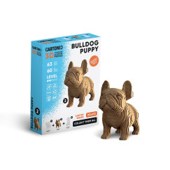 Bulldog kiskutya festhet� karton puzzle (Cartonic)