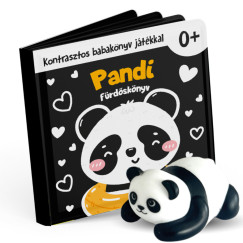 Pandi kontrasztos fürdőskönyv játék figurával