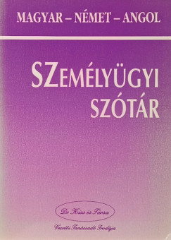 Magyar- nmet- angol szemlygyi sztr