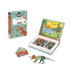 Dinoszaurusz - Mágneses könyv kicsiknek - 40 mágnes (Janod, J02590)