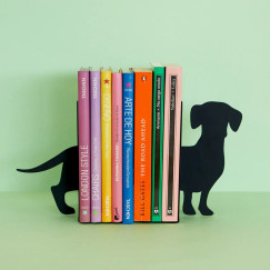 Tacsk� alak� dupla k�nyvt�masz, fekete f�m