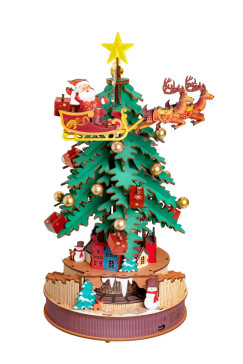 Karácsonyi melódiafa, 3D kreatív építőkészlet LED világítással 319 db-os