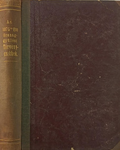 Az 1875-ik évi törvények gyűjteménye