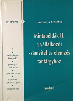 Mintap�ld�k II. a v�llalkoz�i sz�mvitel �s elemz�s tant�rgyhoz