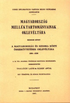 ldsy Antal - Thallczy Lajos - Magyarorszg mellktartomnyainak oklevltra II.