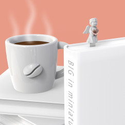 Angyal sz�vvel, feh�r/rosegold - F�m k�nyvjelz�