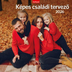 Családi tervező naptár - Lemeznaptár - 58x29cm - 2026