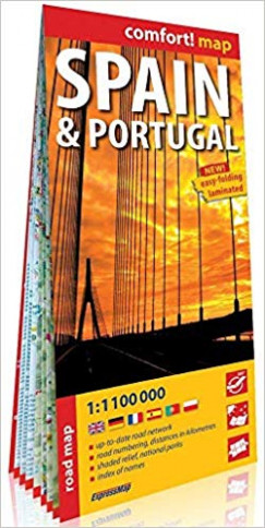 Spanyolorszg, Portuglia Comfort trkp (Expressmap) - 2019