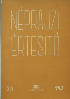 Szolnoky Lajos   (Szerk.) - Nprajzi rtest 1963 - XLV.