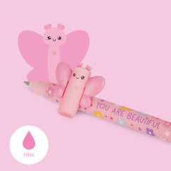 Pillangó, radírozható zselés toll pink tintával (LEGAMI - STATIONERY - You are Beautiful, 0.7 mm)