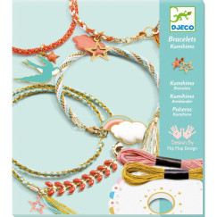 Kumihimo karkötők, ékszerkészítő készlet (DJECO, Bracelets)