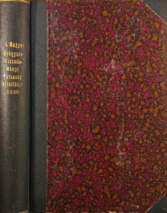 Dr. Lipták Pál (Szerk.) - A Magyar Gyógyszerésztudományi Társaság Értesítője 1930.