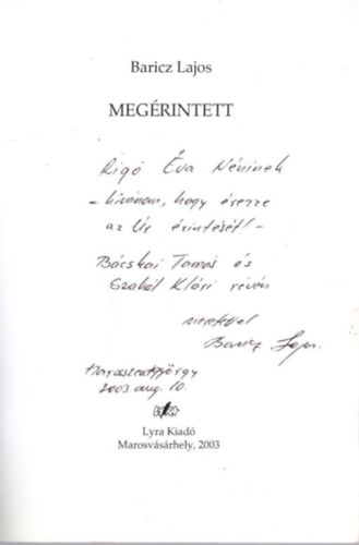 Megrintett - dediklt