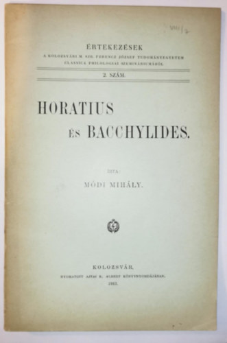 Horatius �s Bacchylides