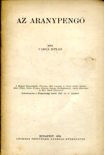 Az aranypeng�