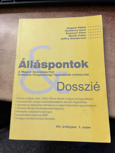 �ll�spontok & Dosszi� VII. �vfolyam 1. sz�m