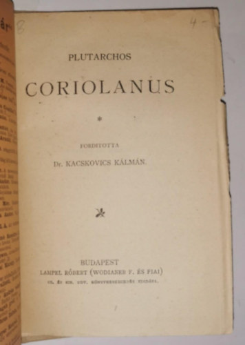 Plutarchos - Coriolanus (Plutarchos)