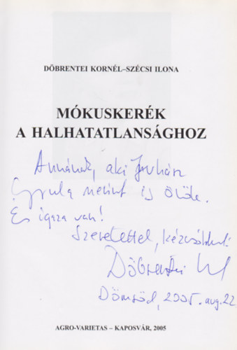 Mkuskerk a halhatatlansghoz - dediklt