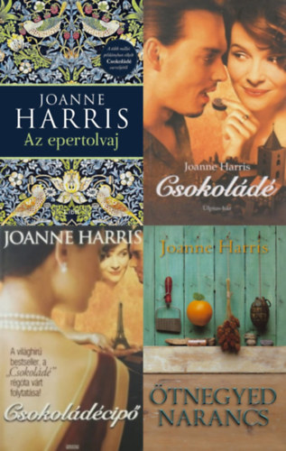 4 db Joanne Harris regny: Csokold + Csokoldcip + Az epertolvaj + tnegyed narancs