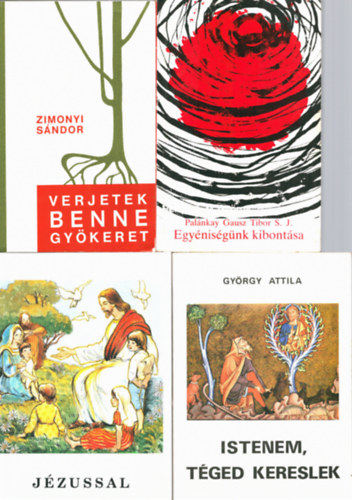 4 db katolikus knyv: Verjetek benne gykeret, Istenem tged kereslek, Jzussal, Egynisgnk kibontsa