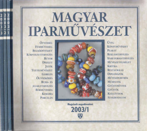 Magyar Iparmvszet 2003/1-3. (3 db lapszm)