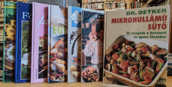 7 db Szakcsknyv: Recept klub 4; Mikrohullm st; Nagy fagylaltosknyv; Hera fzknyv; Knorr szakcsknyv; Gyors & finom tsztk; Kreatv konyha: Egytltelek