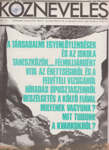 Kznevels XXXV. vfolyam 16. szm (1979. prilis 20.)